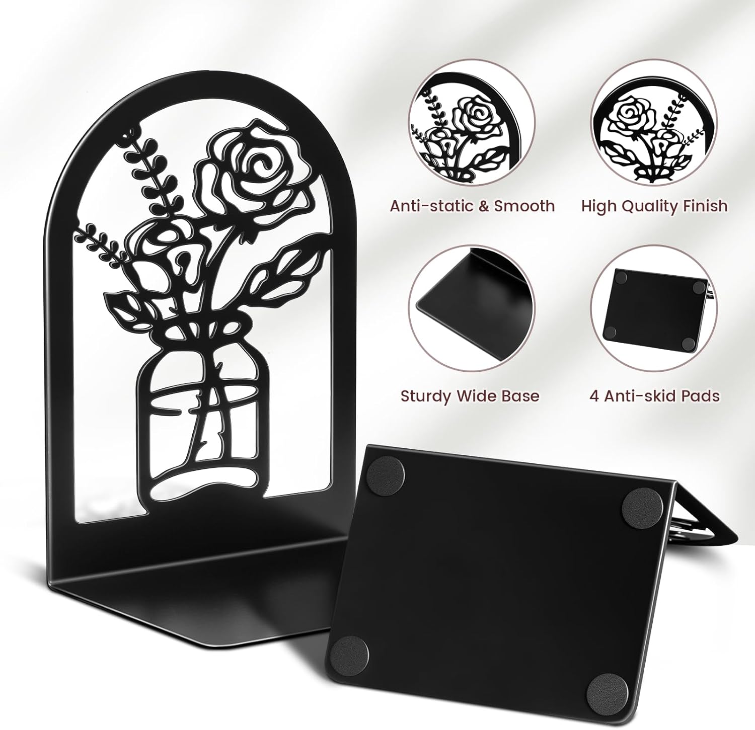 Umikk Decorative Vase Bookends for Home Office