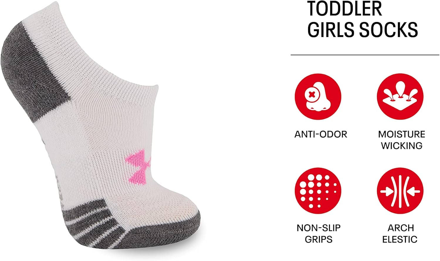 Under Armour Girls Cool Moisture-Wicking Socks