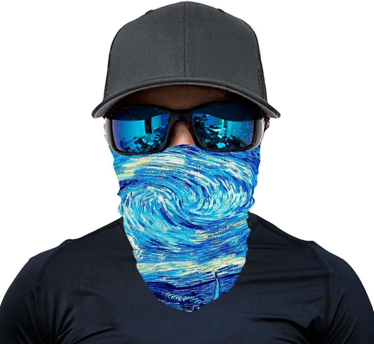 KIDVOVOU 3D Print Bandana Face Mask for Men and Women