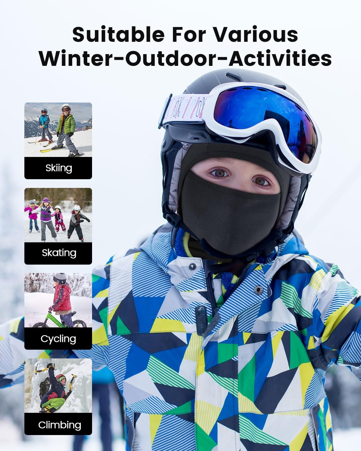 Aegend Kids Balaclava Face Mask for Winter Sports
