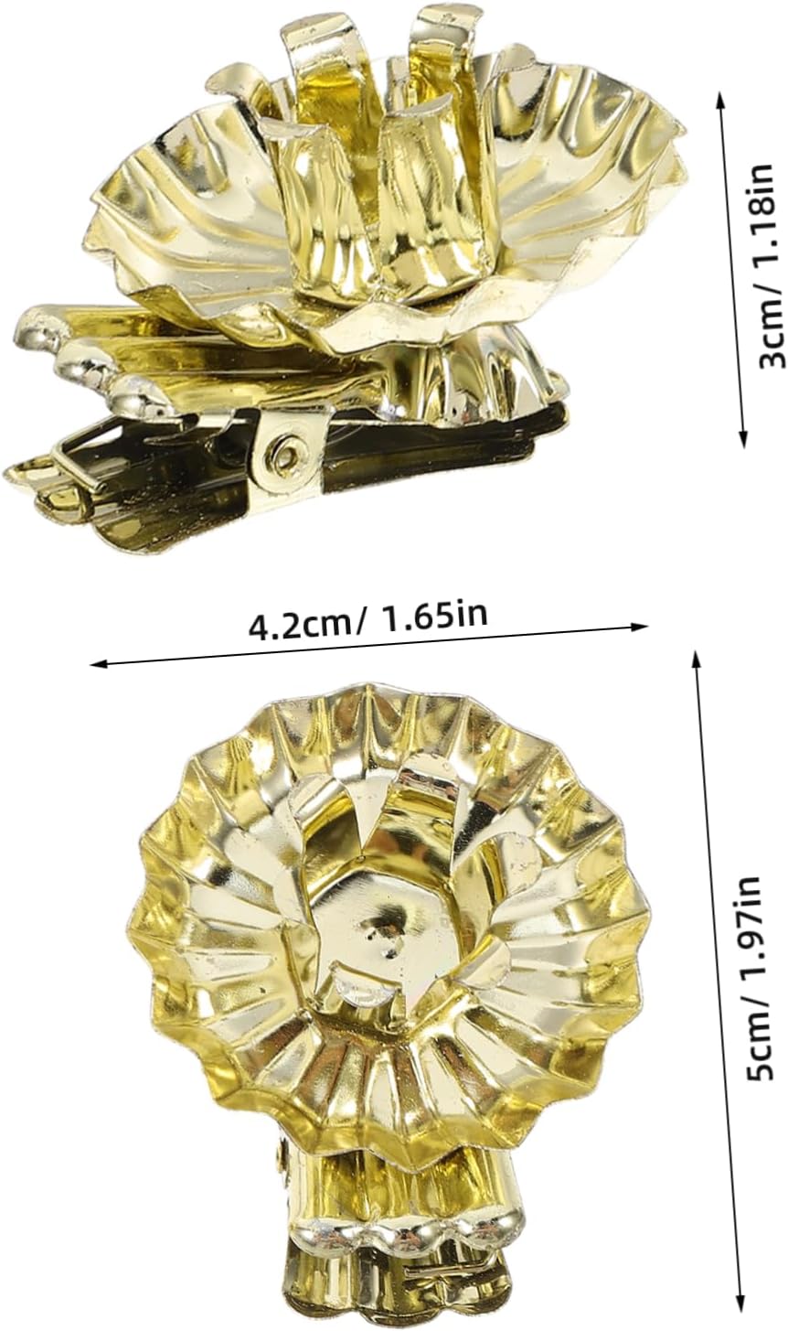 4 Sets Modern Style Clip-on Candle Holders for Christmas Tree