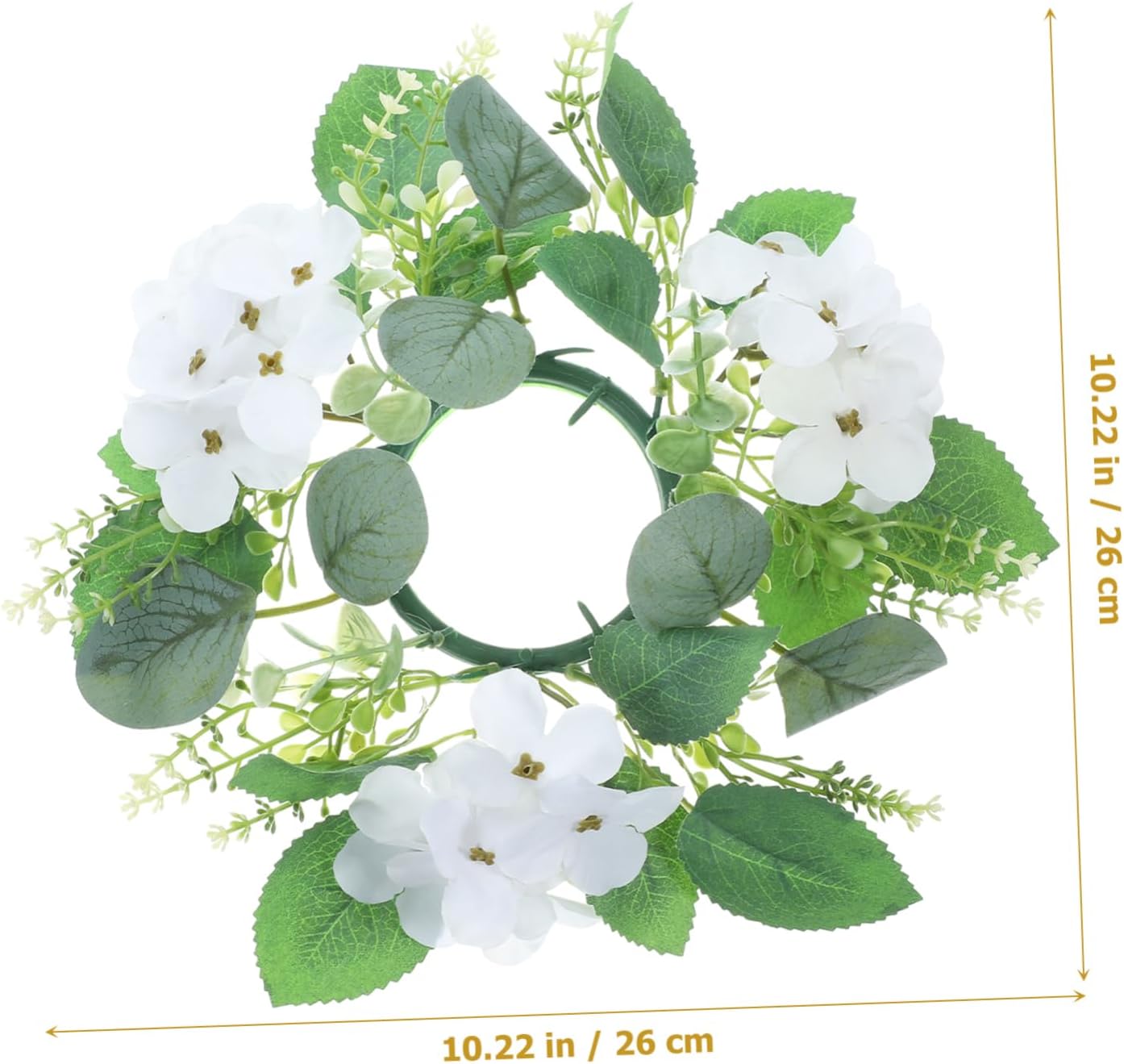 VINTORKY Artificial Eucalyptus Wreath Candle Decor