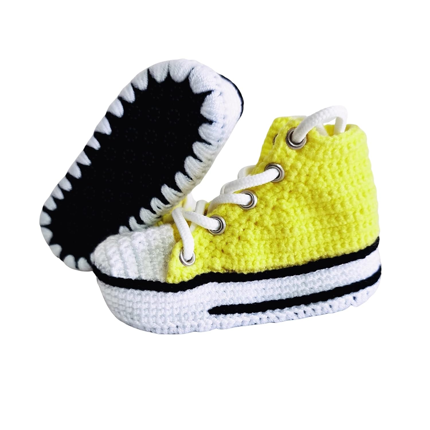 Sa By Seay Handmade Neon Yellow Baby Booties