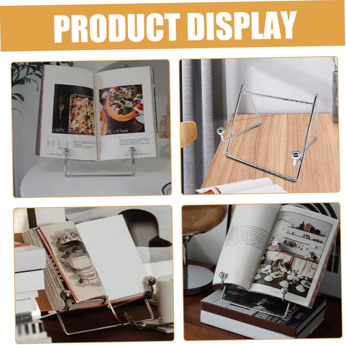 Luxshiny Iron Book Display Stand Easel