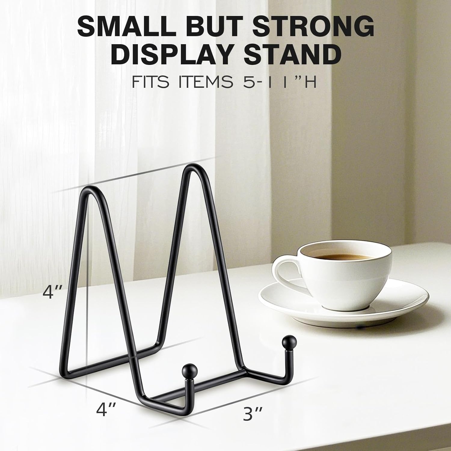 FENYUAN 3 Pack 4 Inch Plate Holders Metal Easels