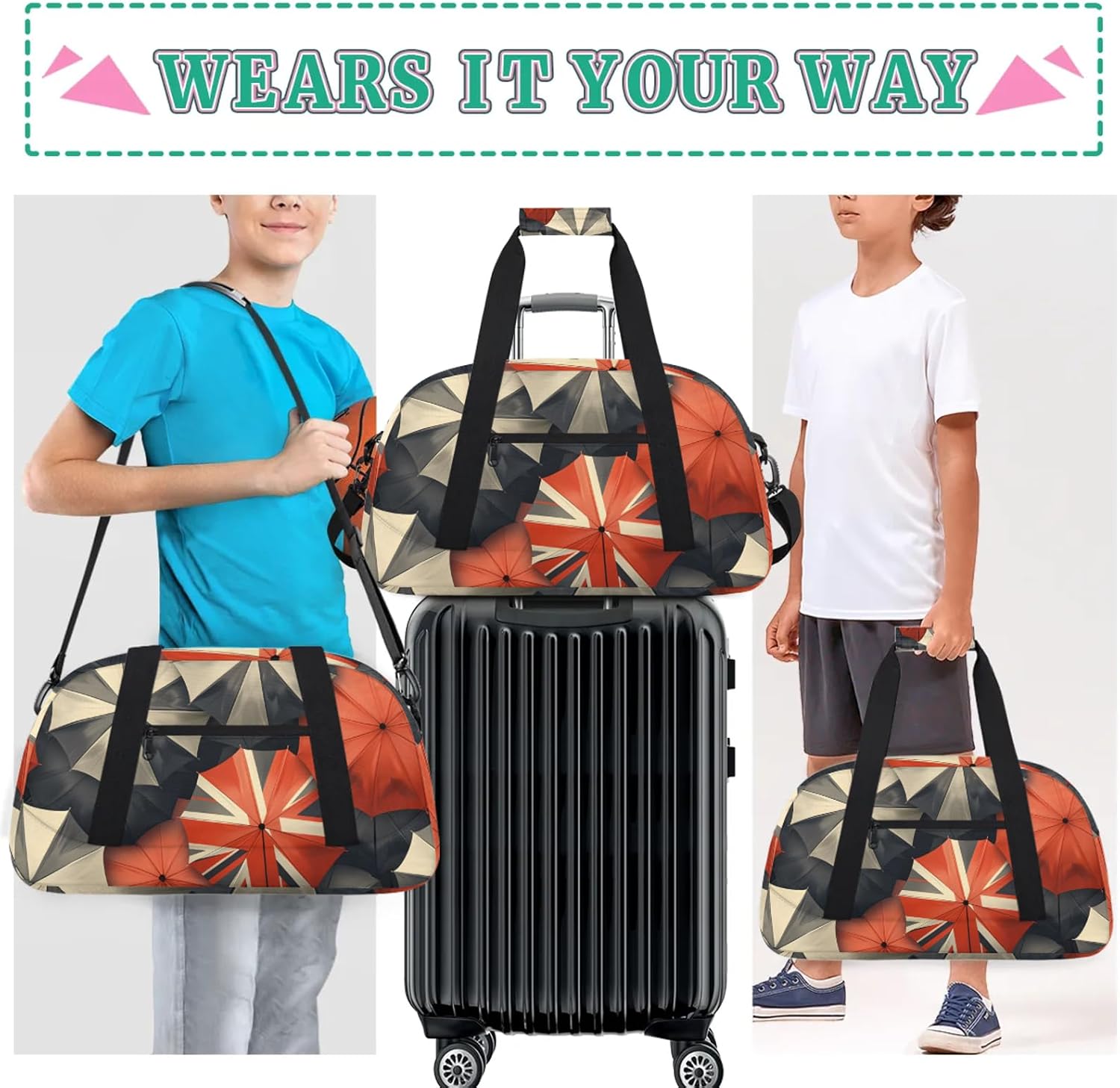 Pixframy Flag Gym Bag for Fitness Travel Sports