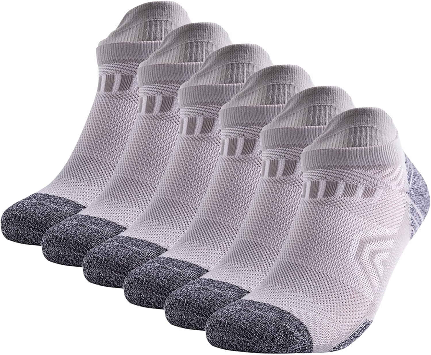 Mens Breathable Cushioned Ankle Socks with Moisture Wicking Cotton