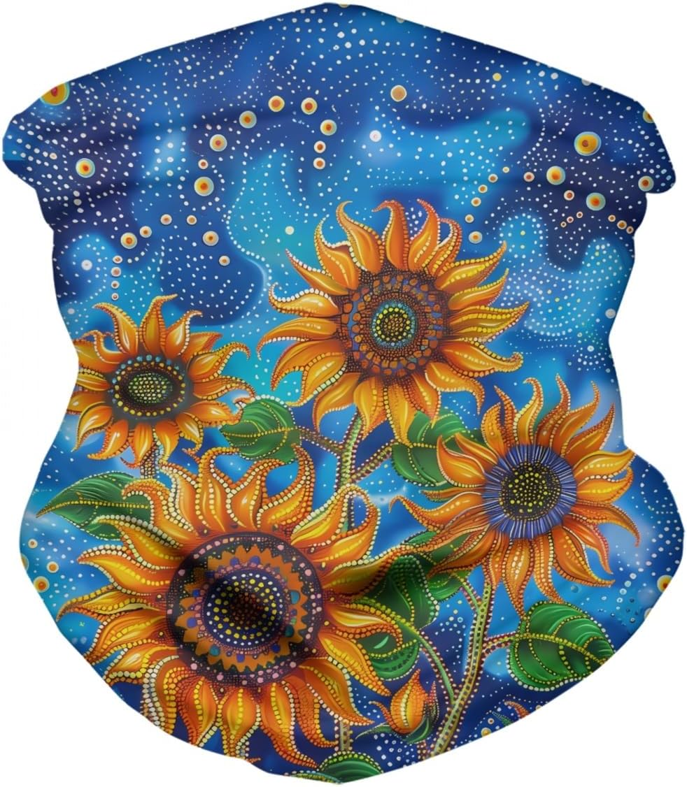 DUOLIFU 3D Print Face Mask Bandana for Men Women
