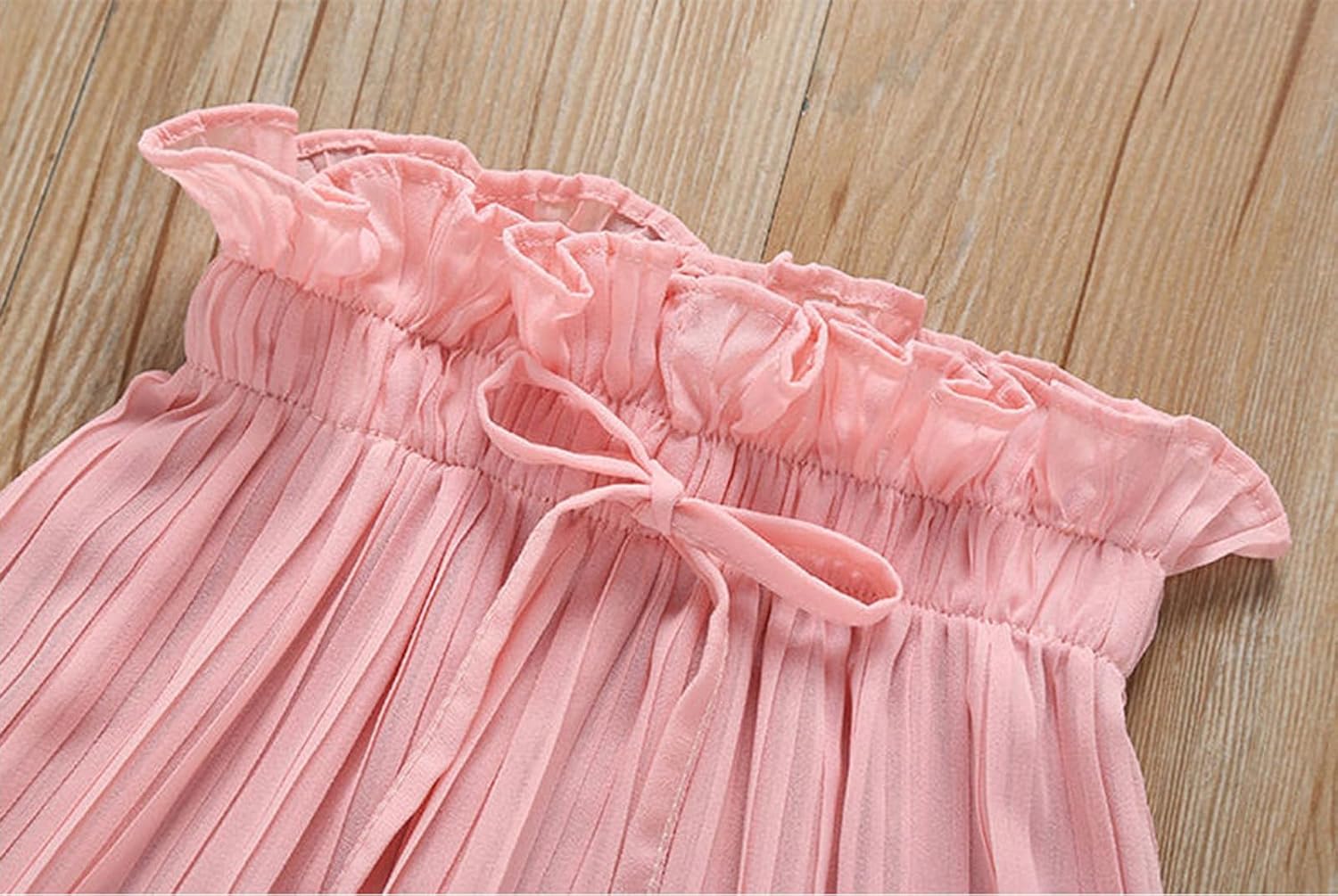 Toddler Girls Summer Sunflower Chiffon Ruched Outfits