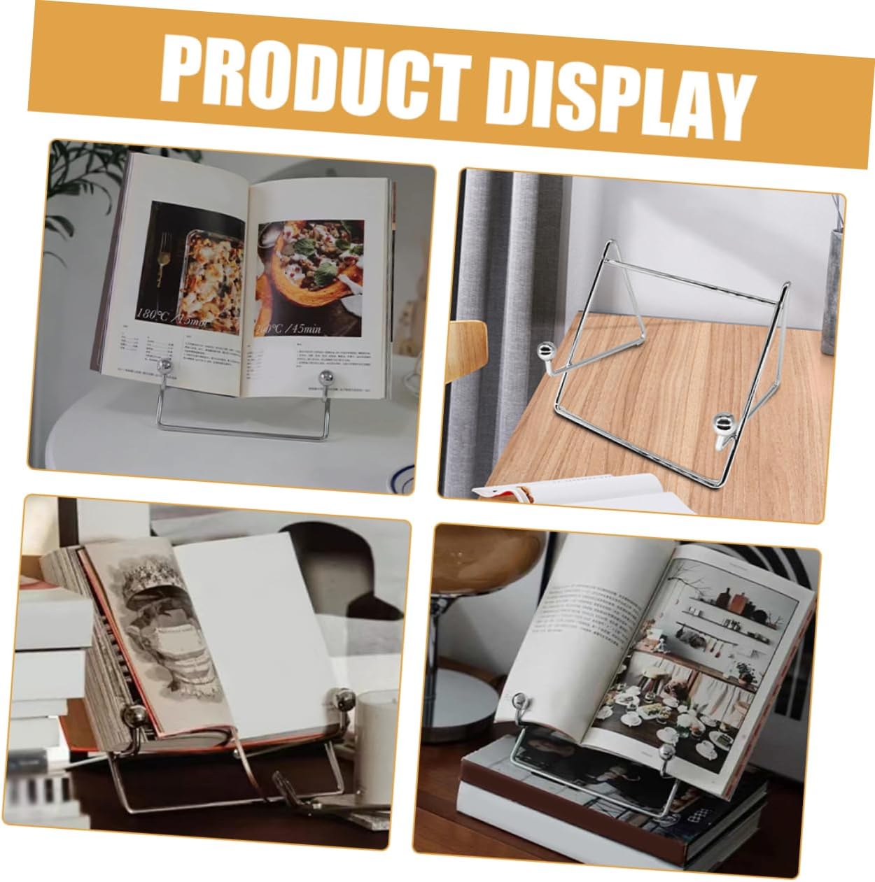 PRETYZOOM 2pcs Desk Phone Stand and Plate Display Easel