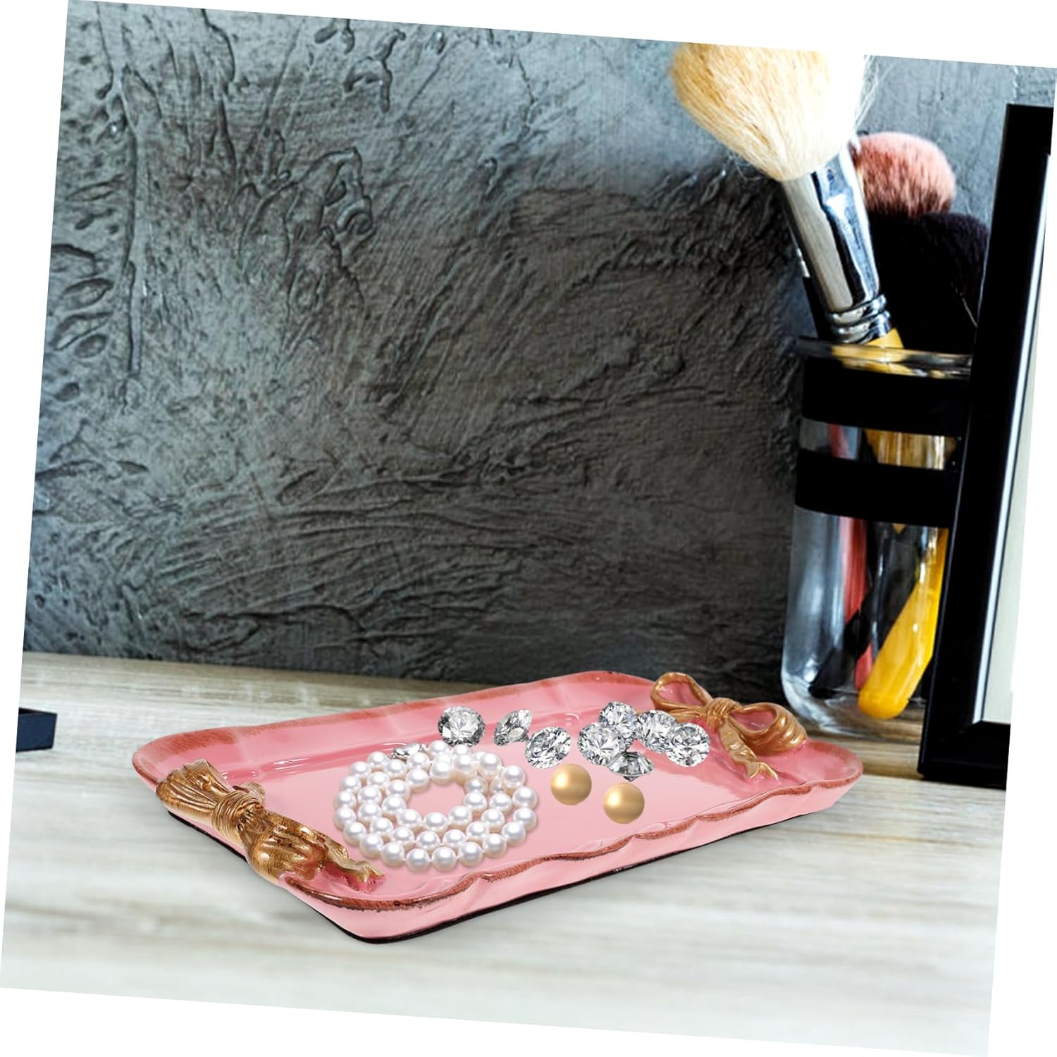 PRETYZOOM Resin Decorative Serving Tray