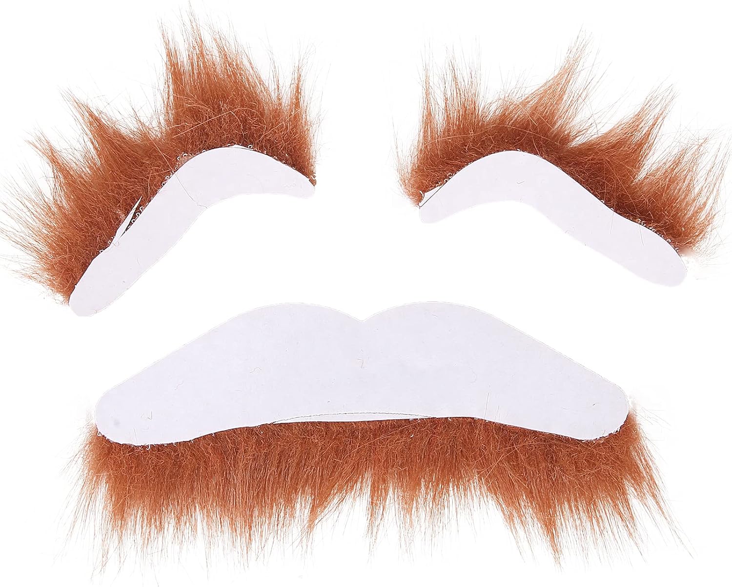 Wnvivi 3pcs Fake Beard Eyebrow Set - Self Adhesive Costume Facial Hair