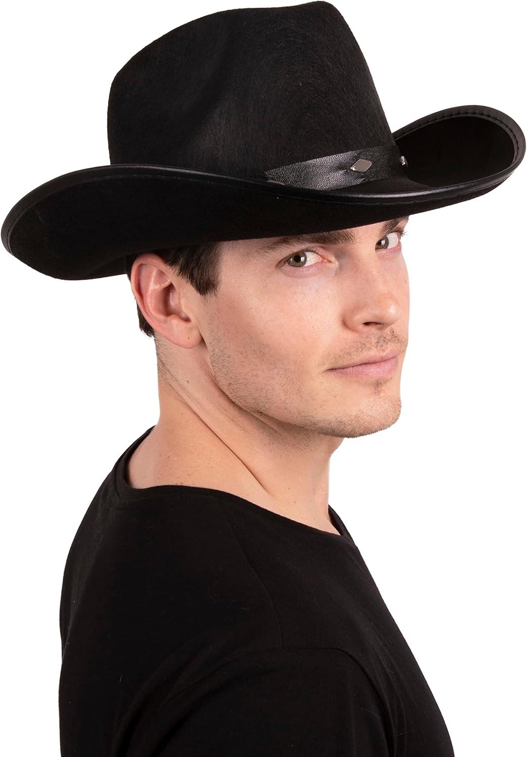 Kangaroo Cowboy Hat - Black Universal Fit for Women Men