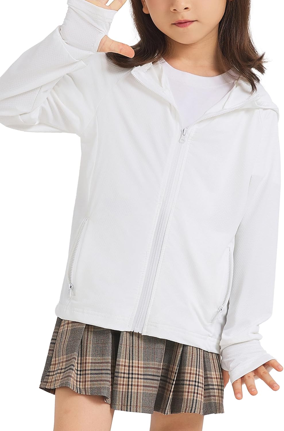 Fdqin Kids UPF50 Sun Protection Hoodie for Girls Boys