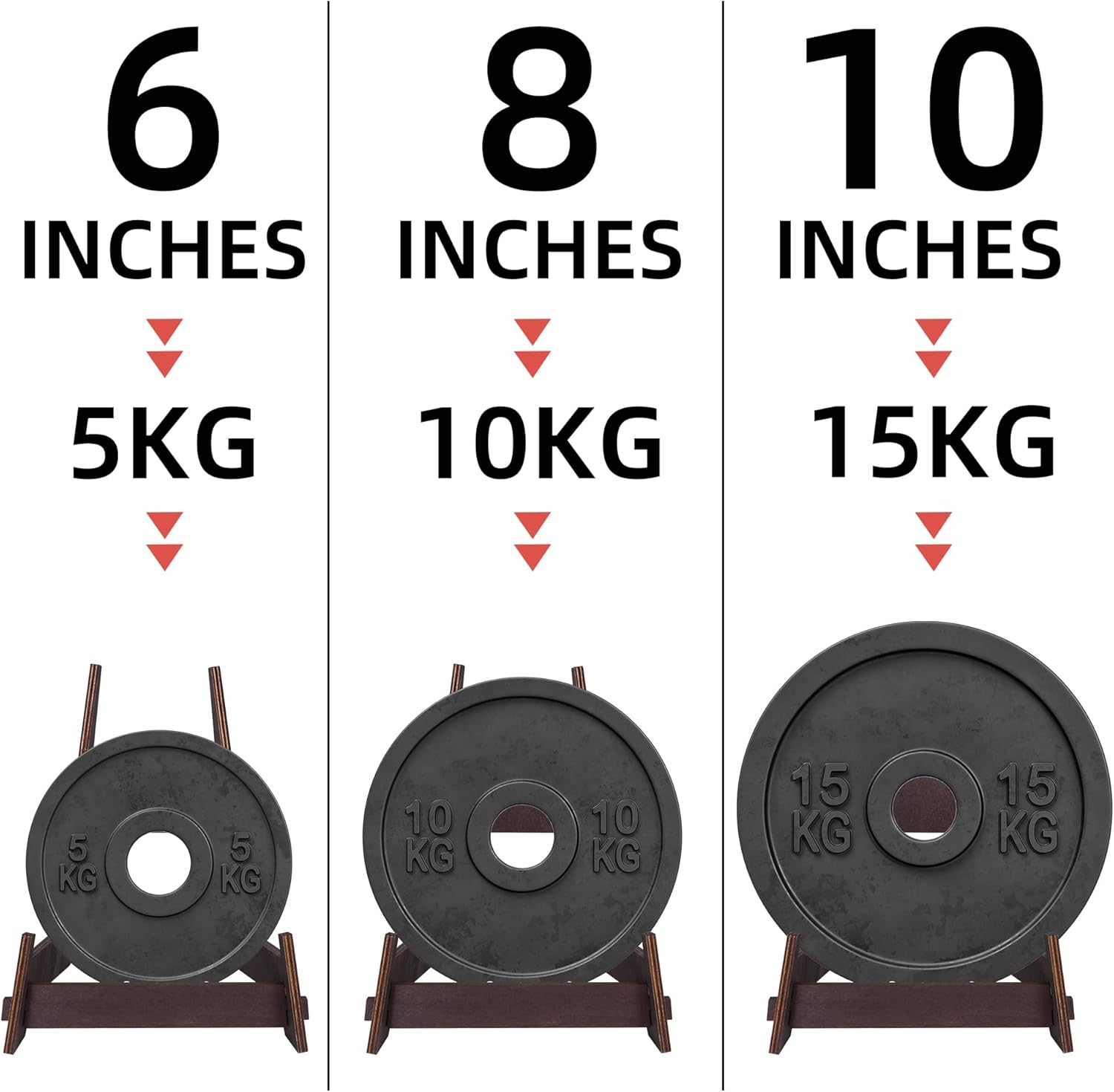ZOZODIA 2 Pack 6 Inch Wooden Display Stand