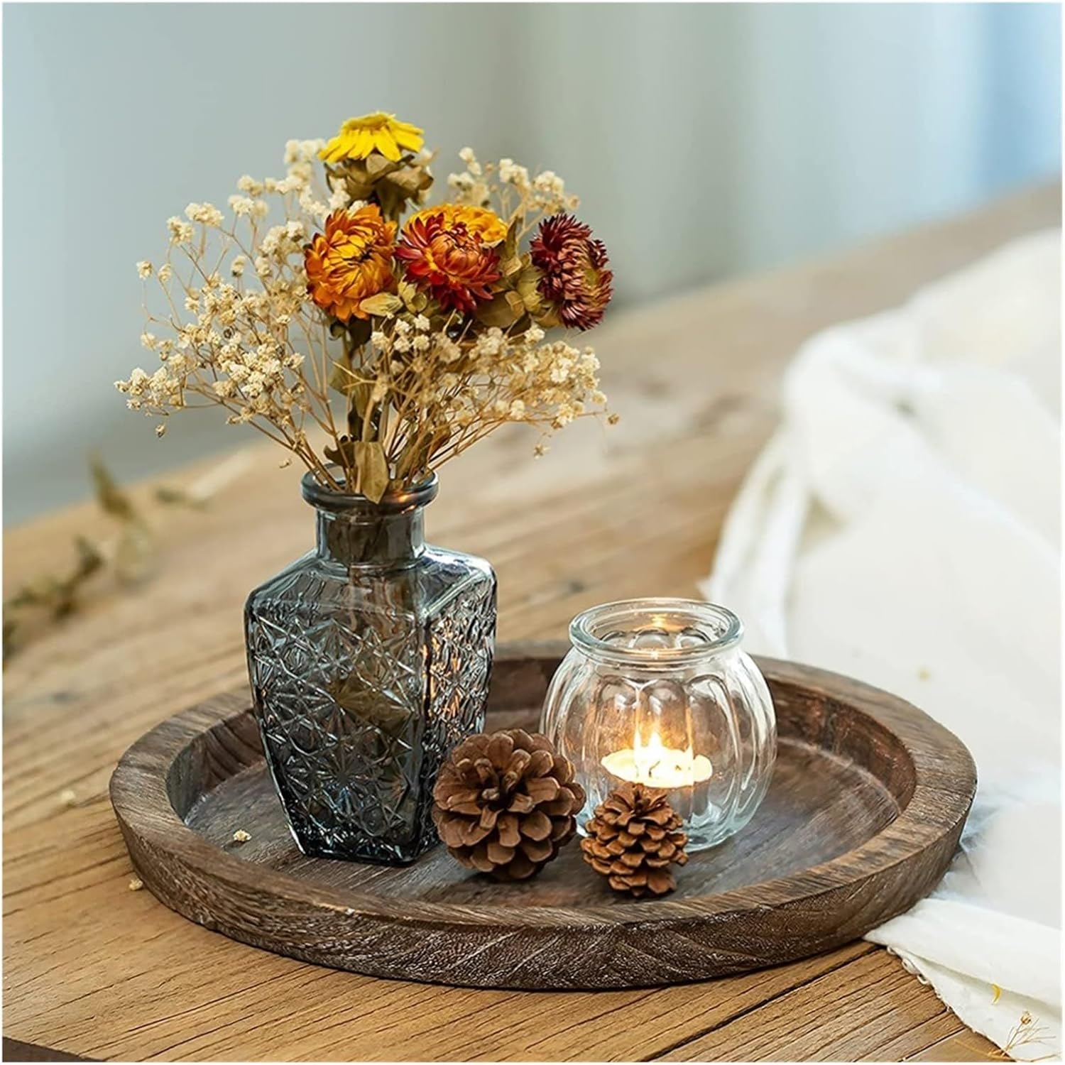 ROBAUN Home Storage Box Wooden Tray with Cute Animal Design