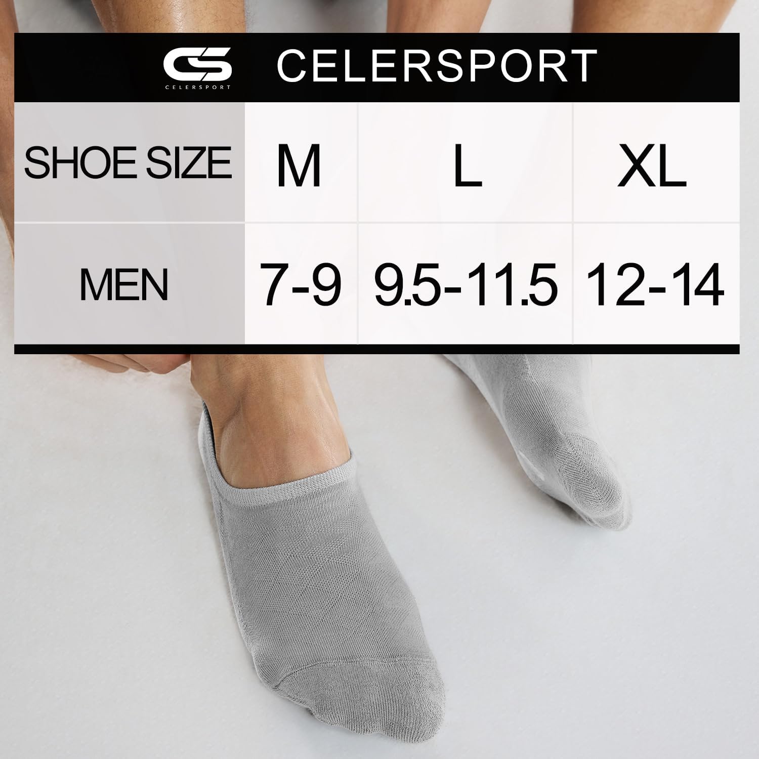 CS CELERSPORT 68 Pairs Men No Show Socks 1