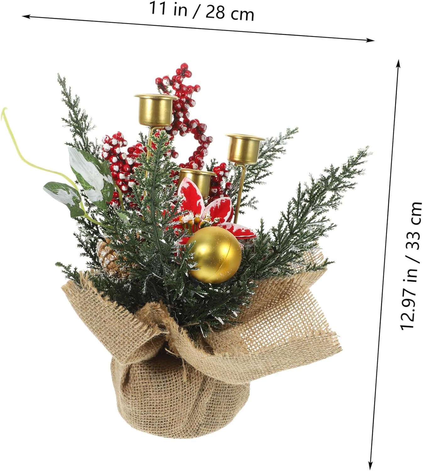 Luxshiny Christmas Fruit Ring Candle Holder