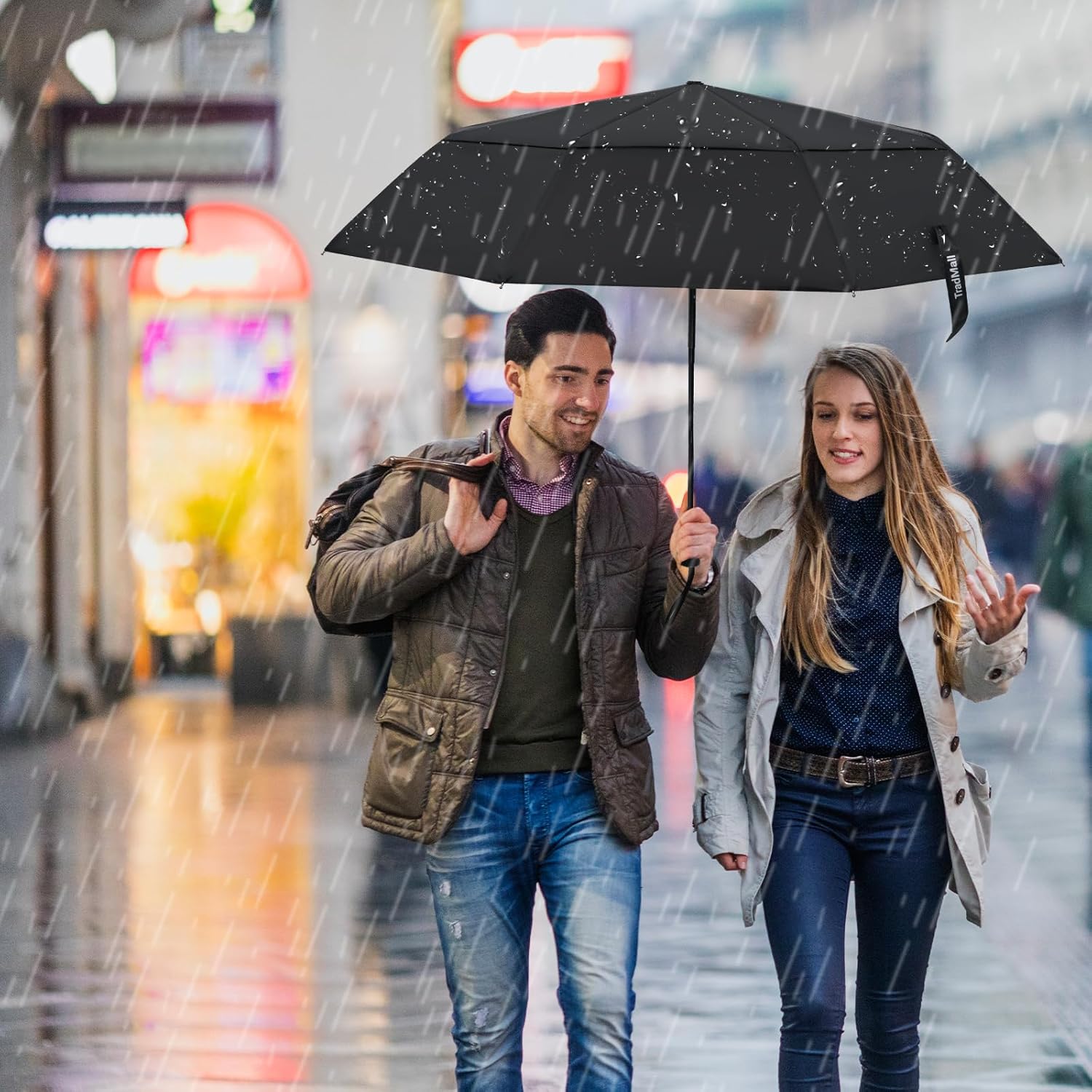 TradMall Travel Umbrella 42 Inch Auto Open Close