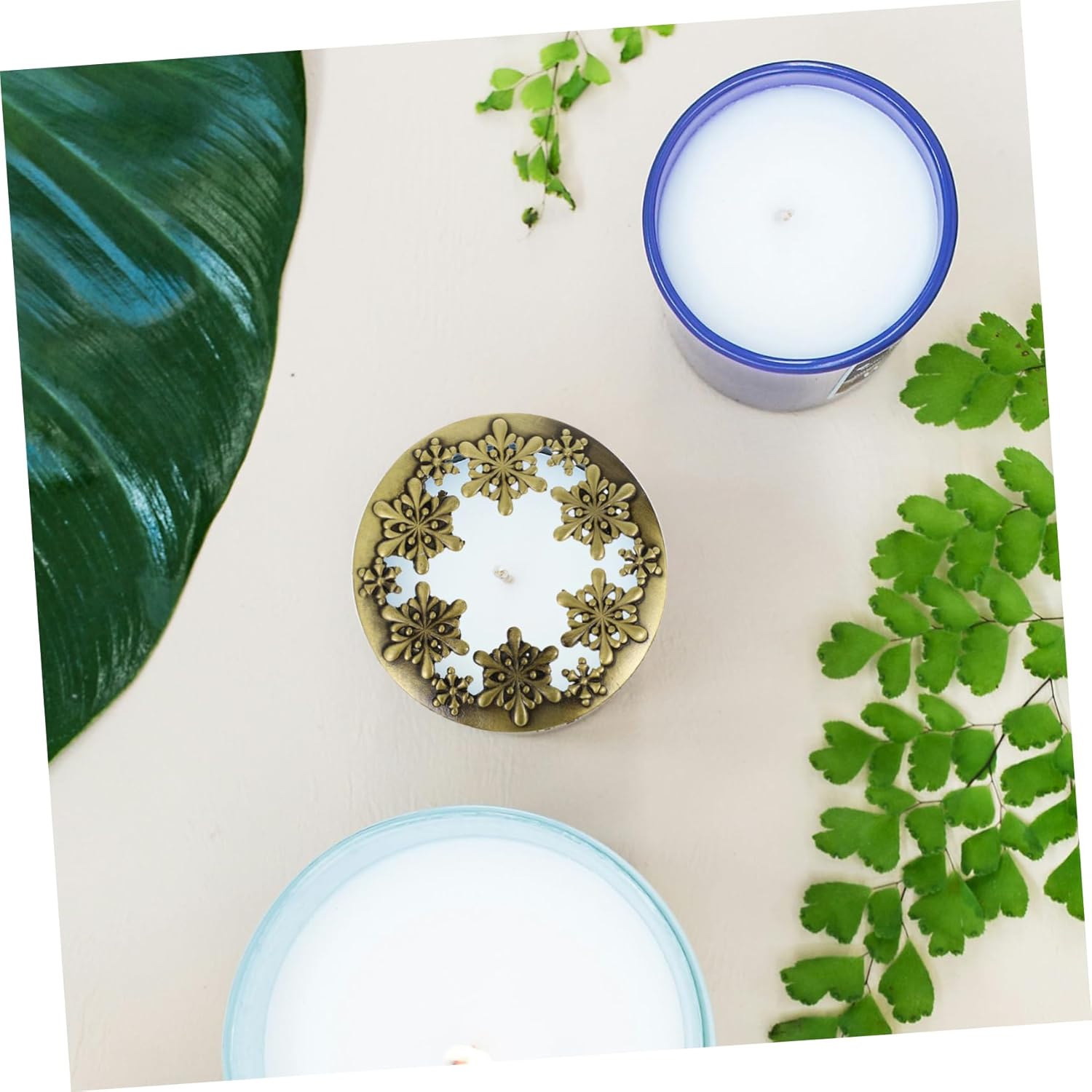 Healeved Chic Hollow Candle Cover Snowflake Design for Jar Candles