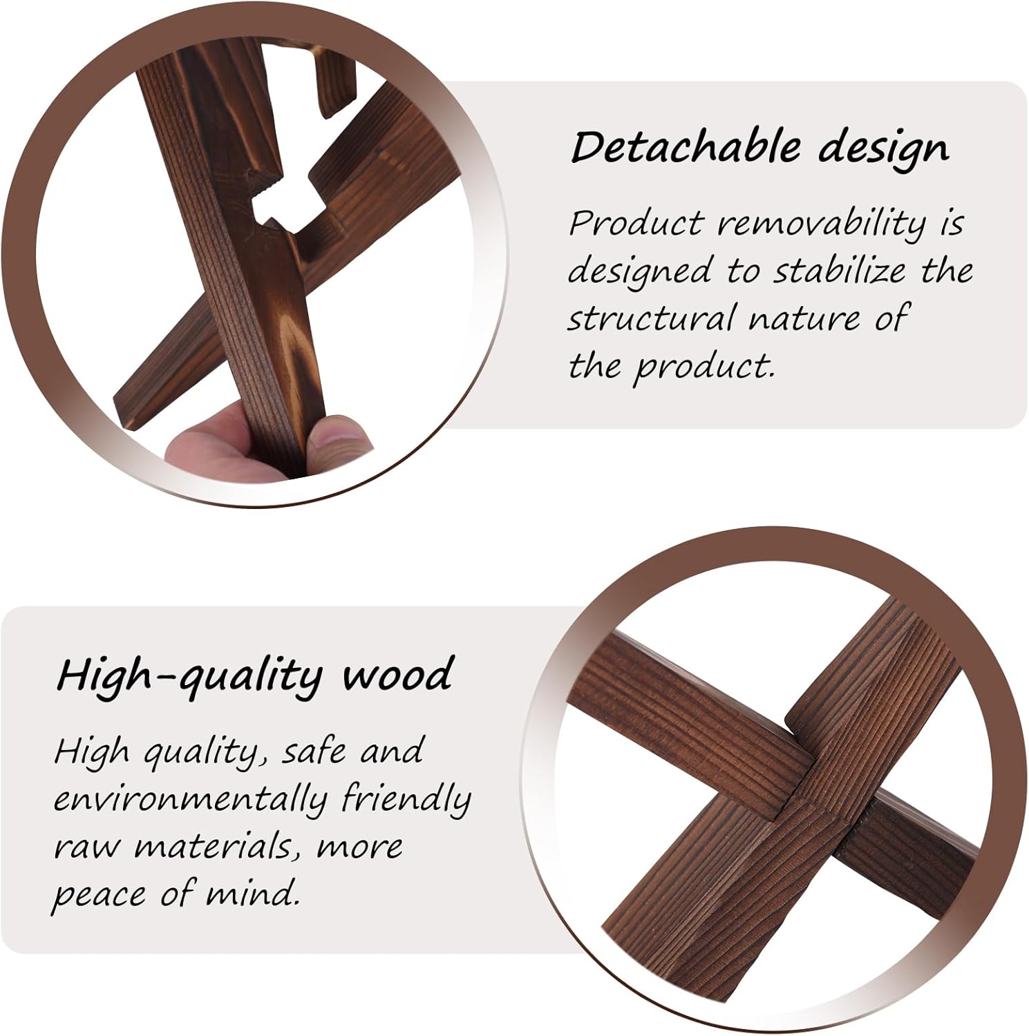Orenm 65 Inch Wooden Picture Frame Stand with Groove Design