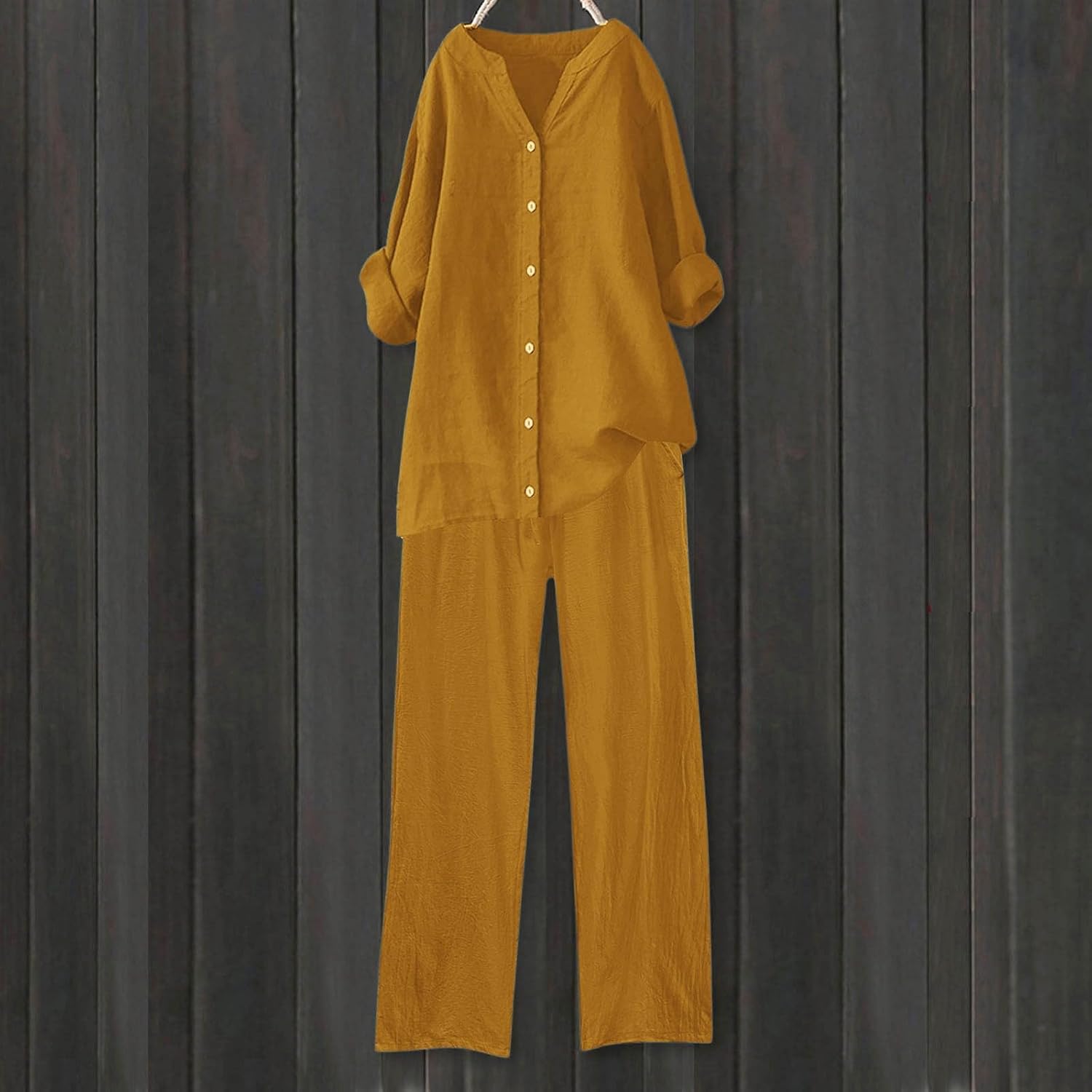 TTBDWiian 2 Piece Linen Short Set for Women