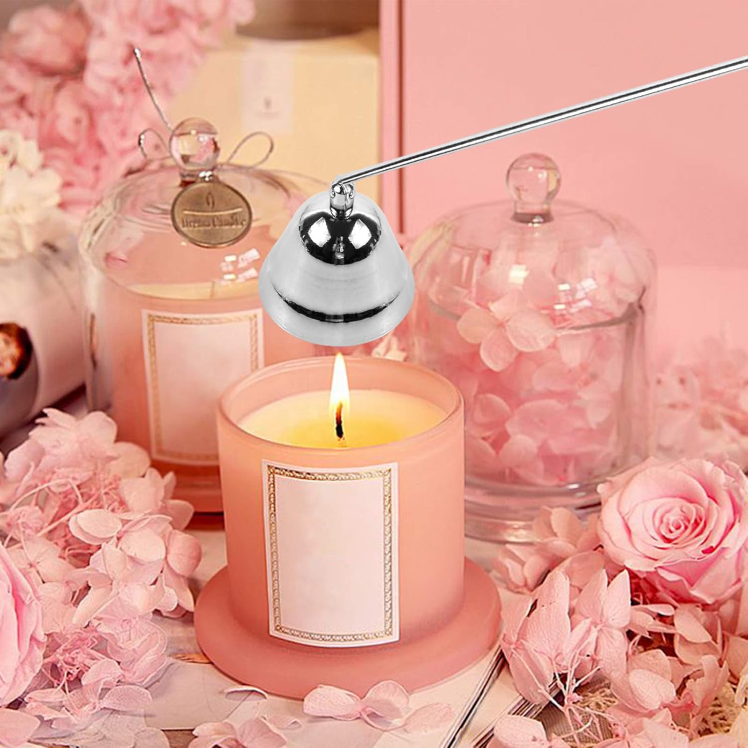 Harapu 3 in 1 Candle Accessory Set - Silver Stainless Steel