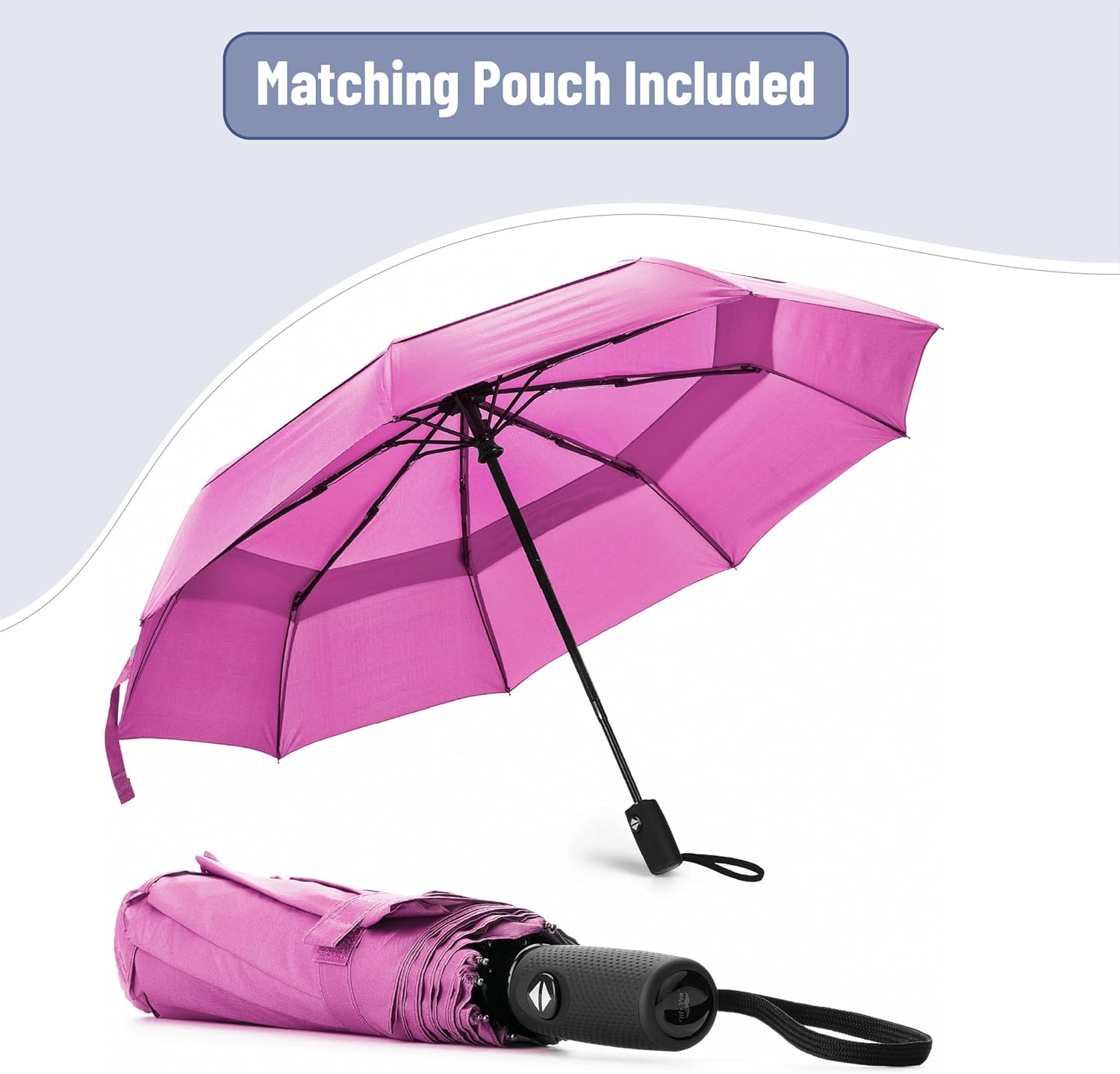 Mr Pen Windproof Travel Umbrella in Violet 1
