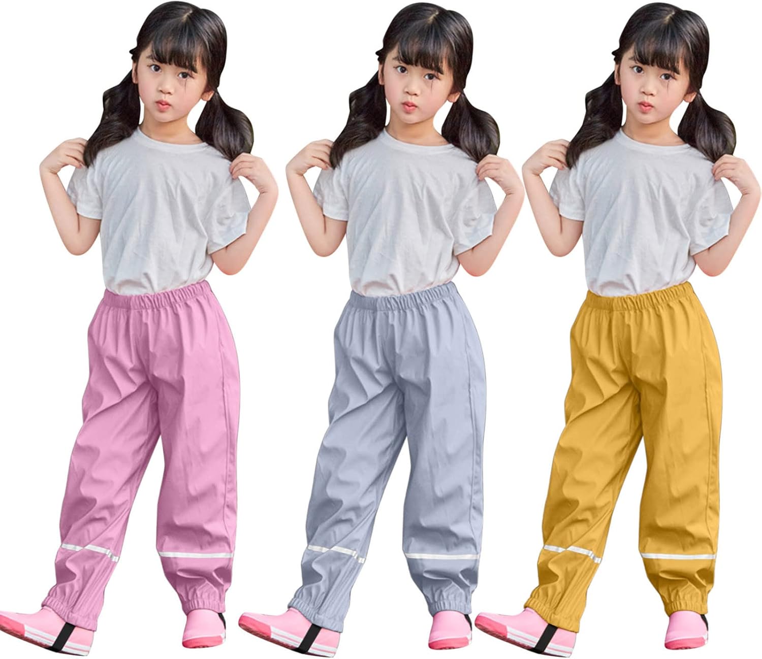 RNTOP Toddler Waterproof Rain Pant for Boys Girls 1