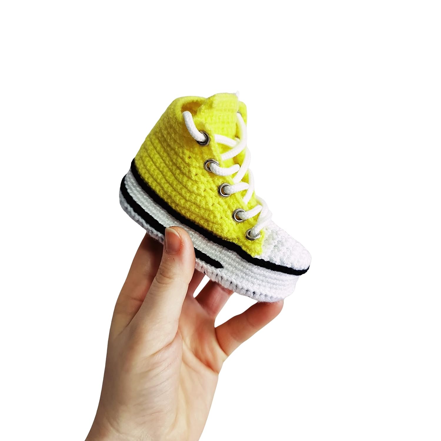 Sa By Seay Handmade Neon Yellow Baby Booties