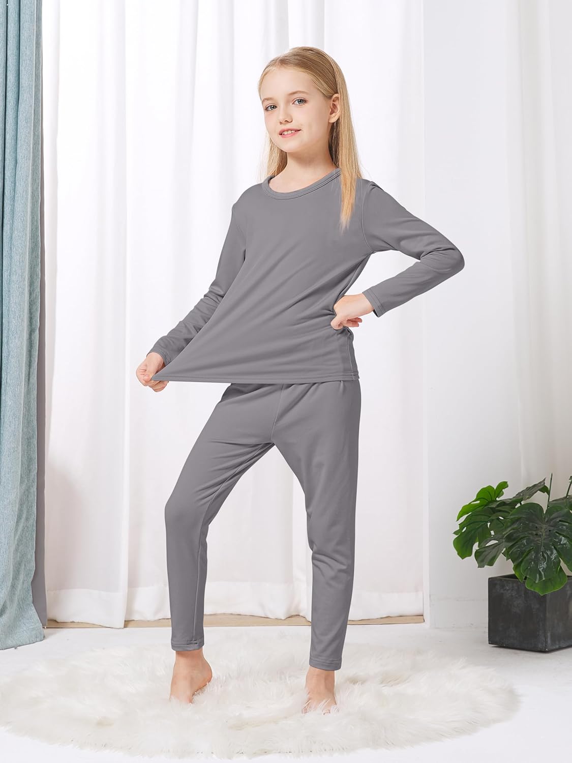 VZV Girls Thermal Underwear Set for Winter