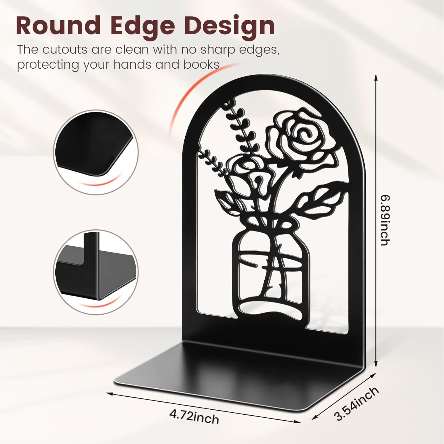 Umikk Decorative Vase Bookends for Home Office