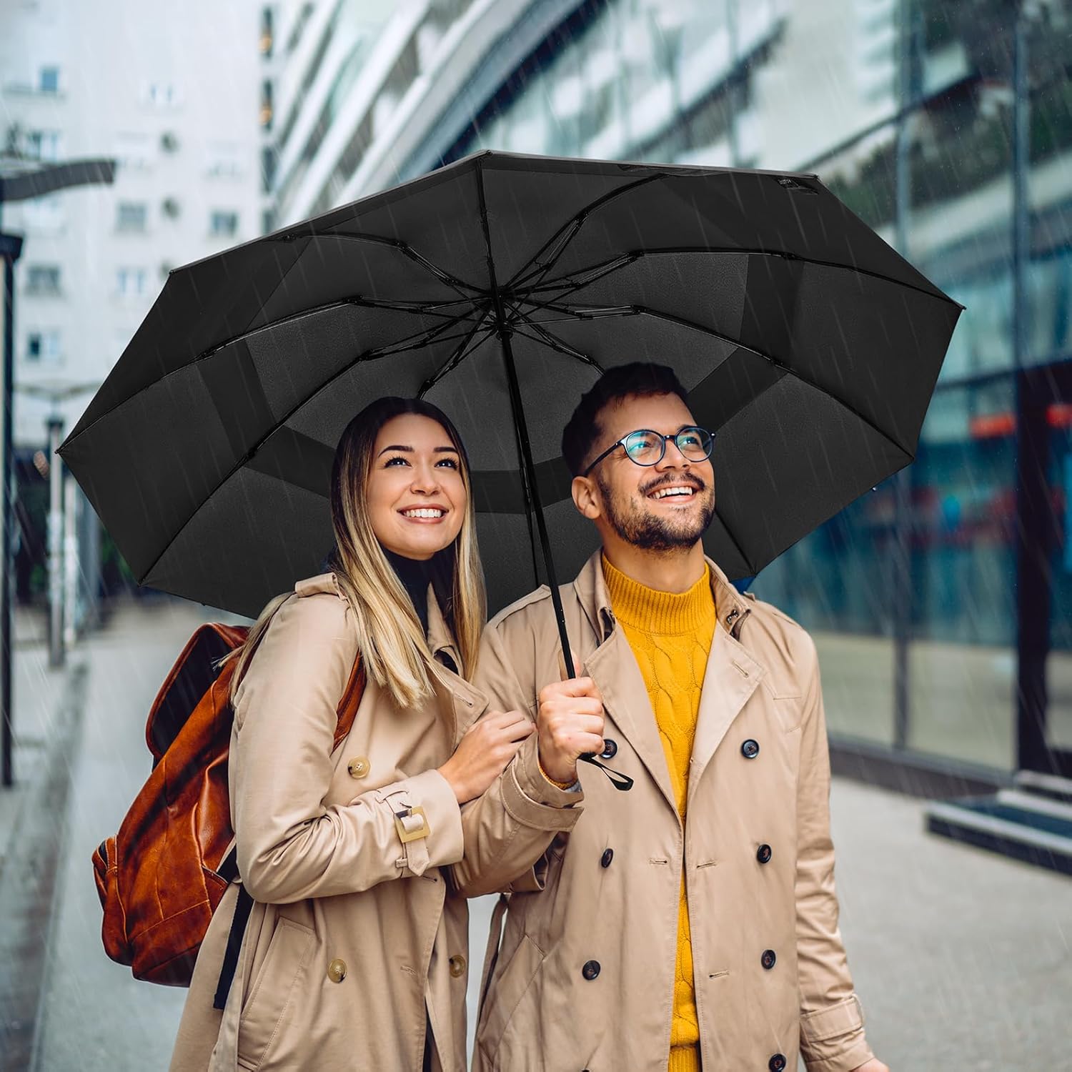 G4Free 54 Inch Windproof Travel Umbrella with Auto Open Close 1