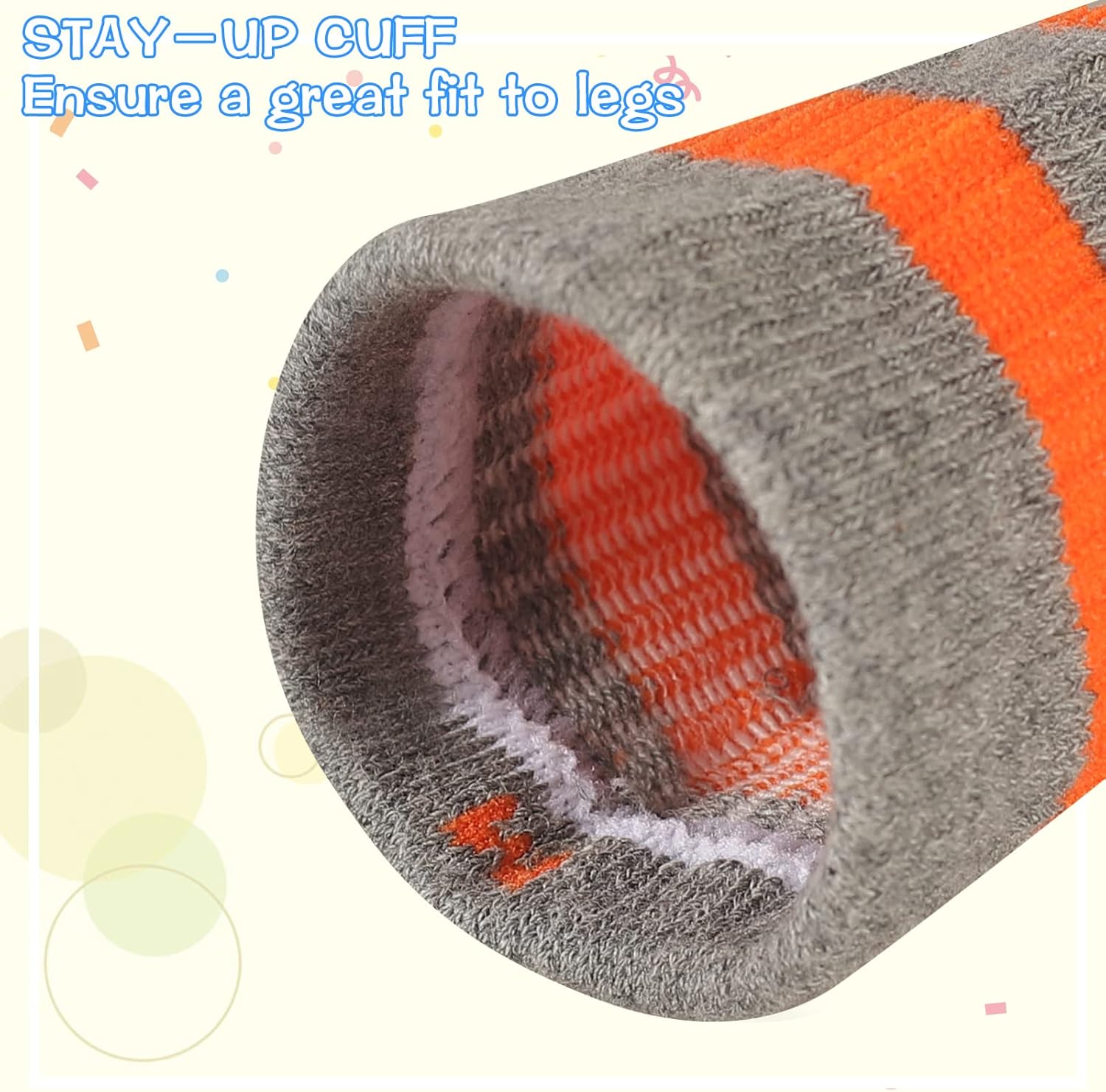 Comfoex Girls 6 Pair Athletic Half Cushioned Calf Socks