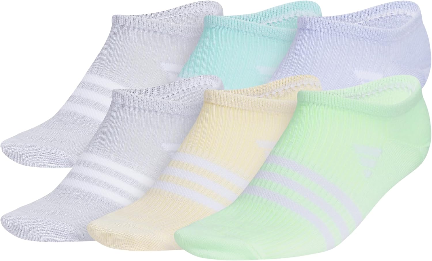 adidas Girls 30 No Show Athletic Socks 6-Pair