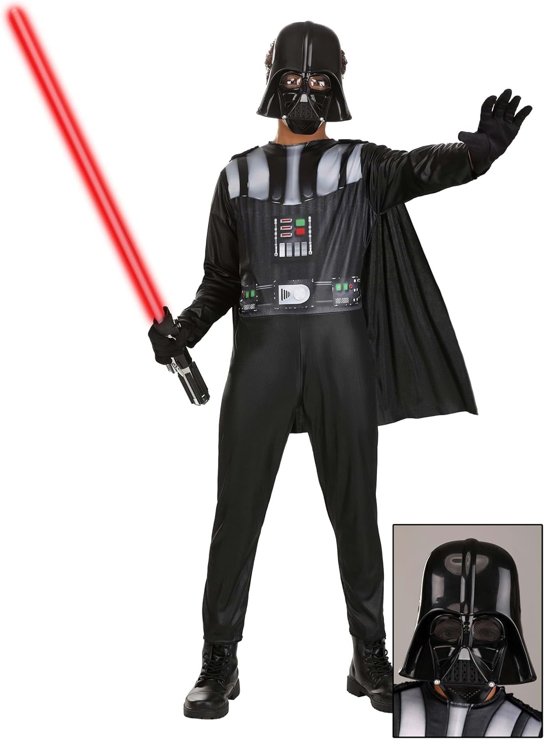 STAR WARS Darth Vader Youth Halloween Costume - Printed Jumpsuit with Cape and Mask