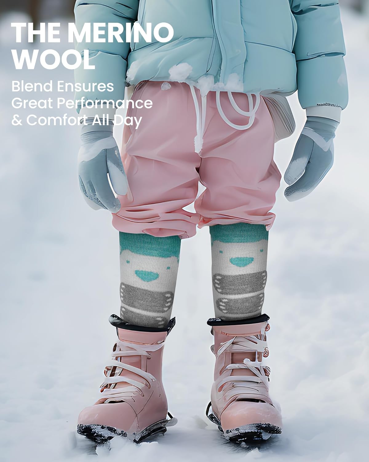 OutdoorMaster Kids Ski Socks 23 Pack Merino Wool 1
