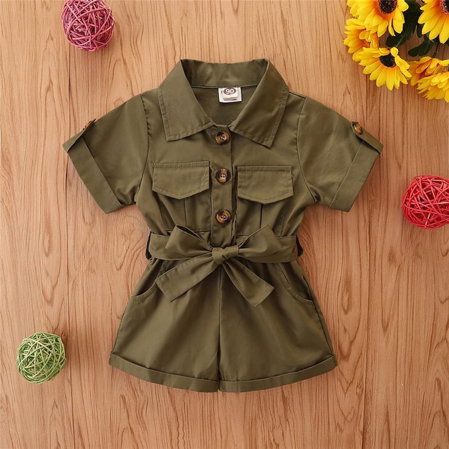Stylish Cargo Jumpsuit for Toddler Girls 0-3 Months 1