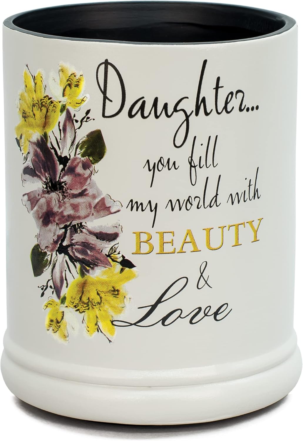 Elanze Designs Jar Candle Warmer with Metallic Decor