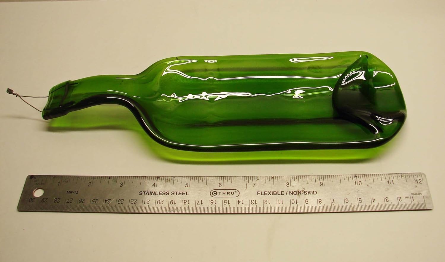 Moss Green Wine Bottle Incense Burner Candle Holder