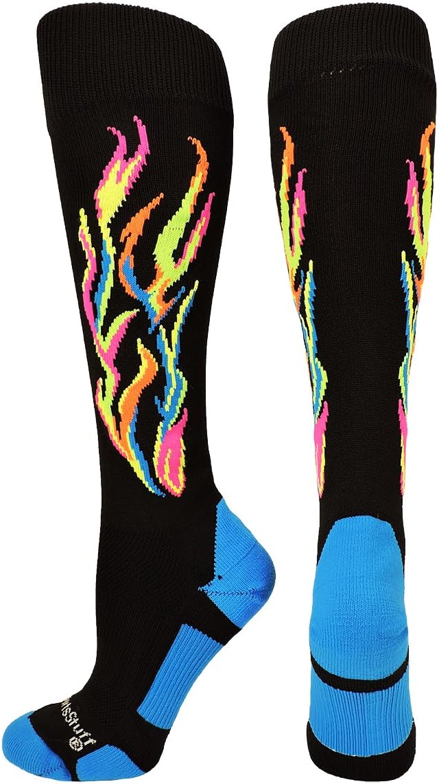 MadSportsStuff Fire Flame Soccer Socks for All Sizes