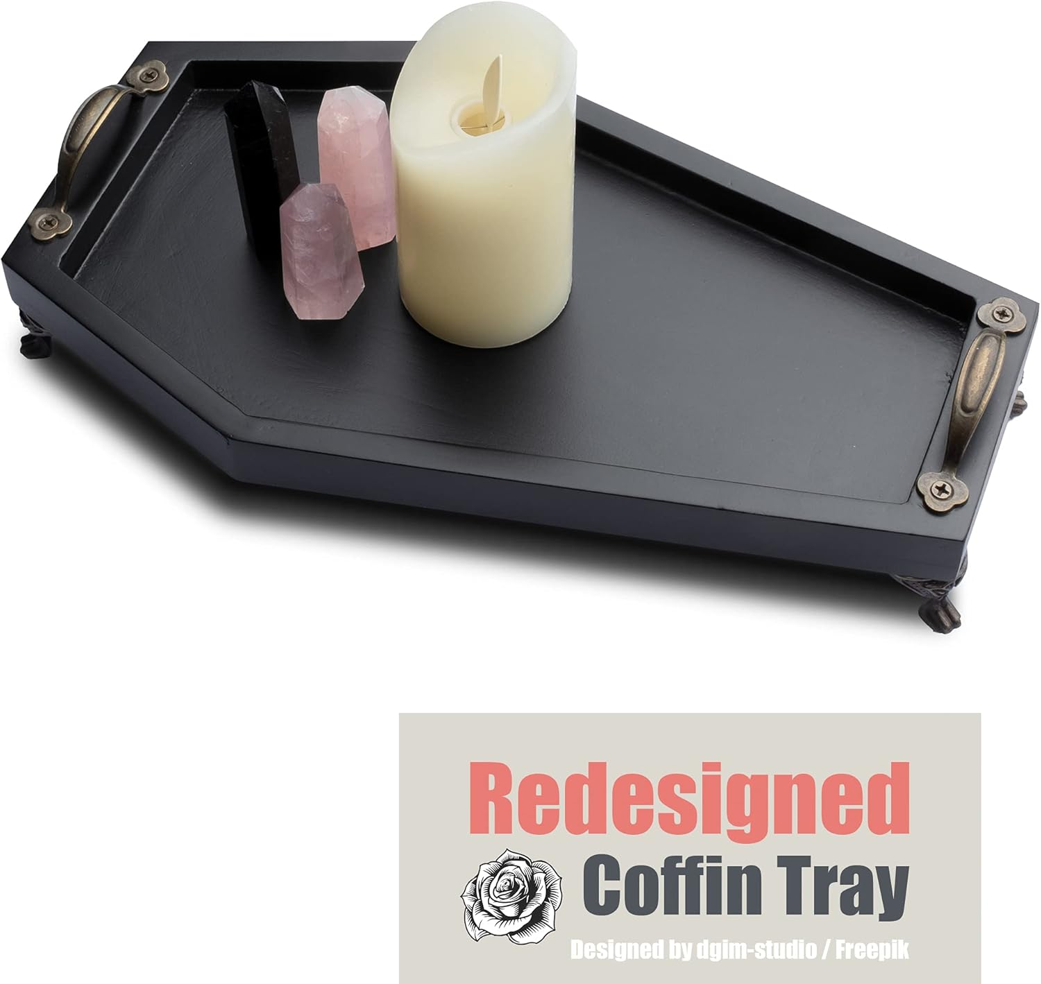 Gothic Coffin Tray - Rustic Decor for Home