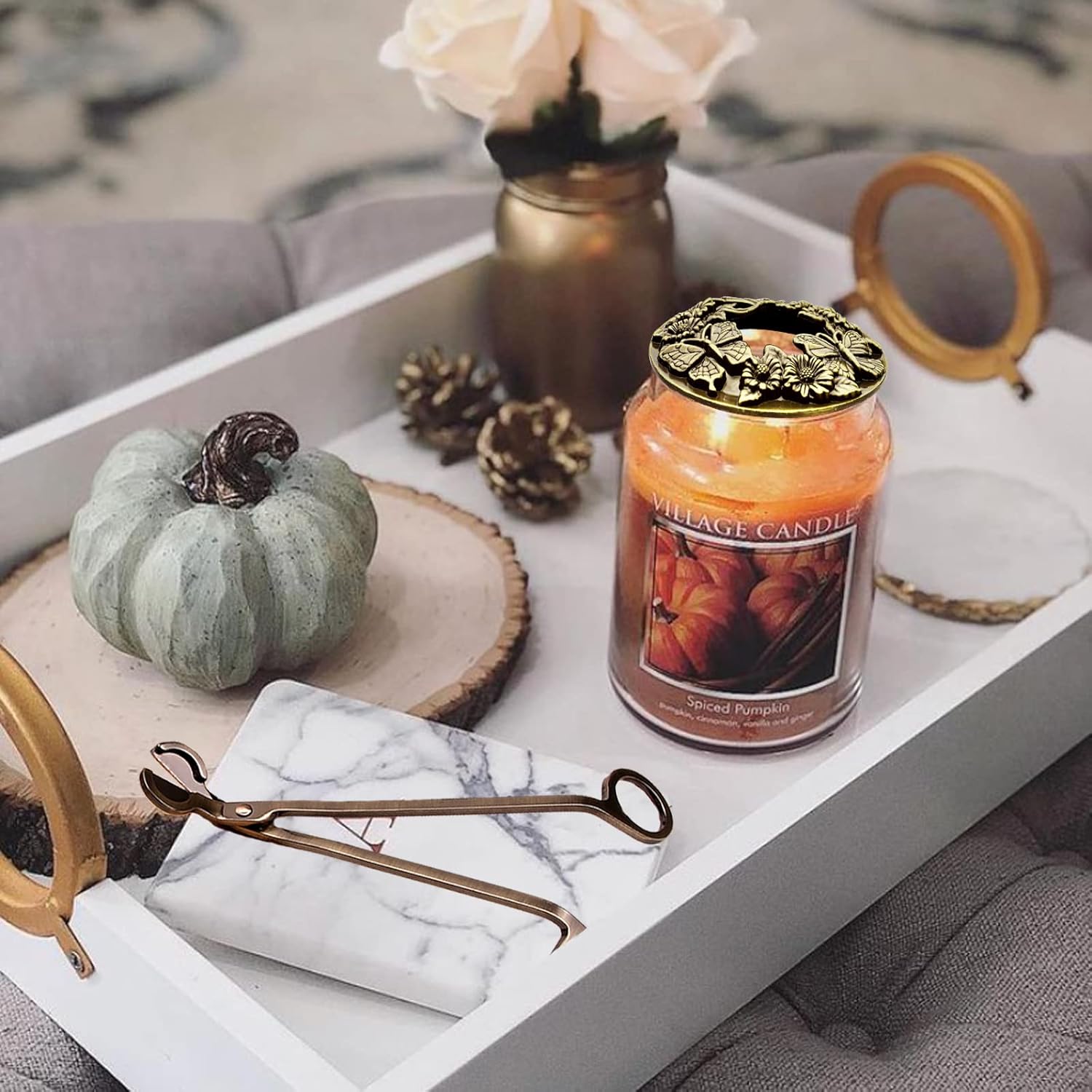 DORAFO 5 in 1 Candle Accessory Set with Gift Box - Bronze