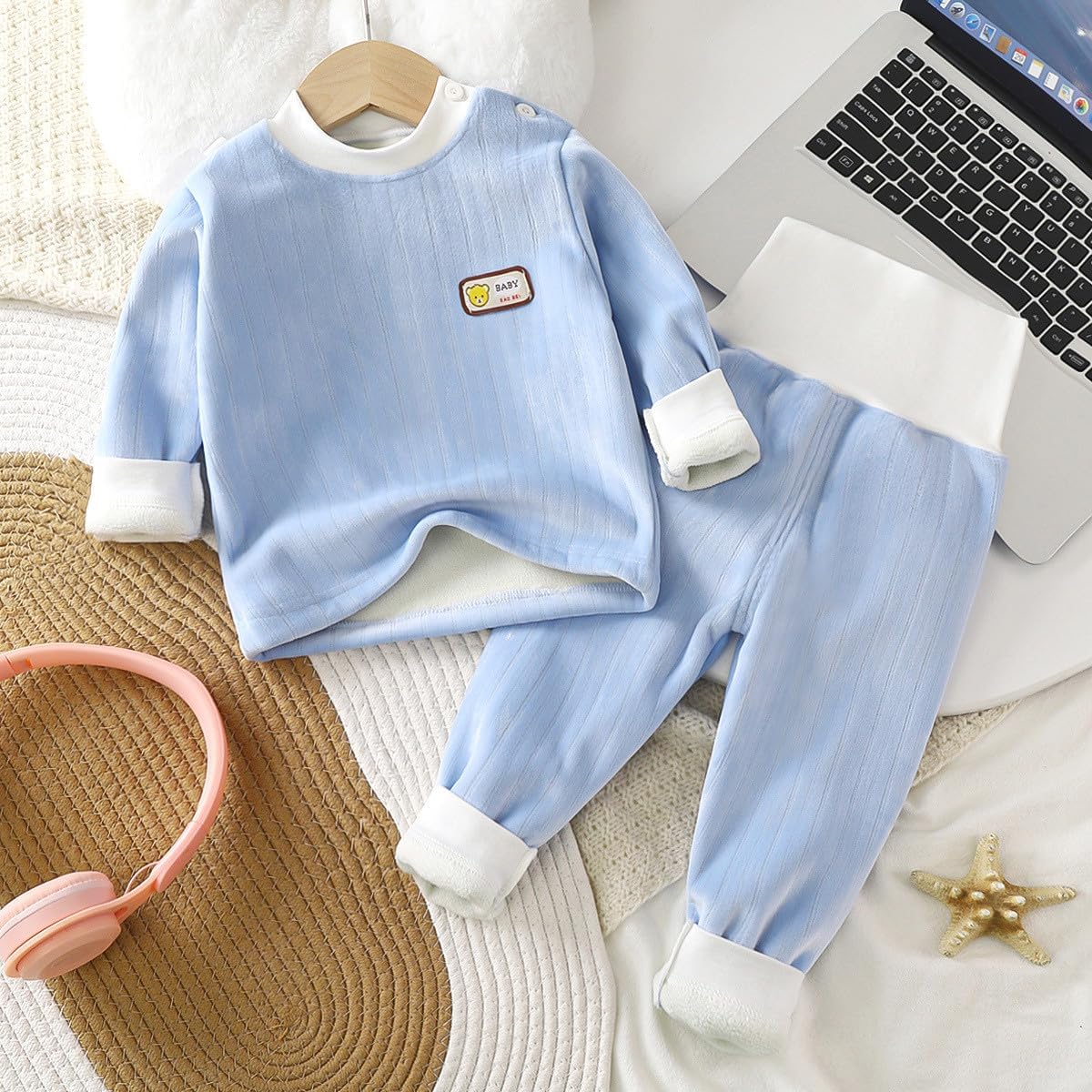 Soft Thermal Underwear Set for Baby Boys and Girls