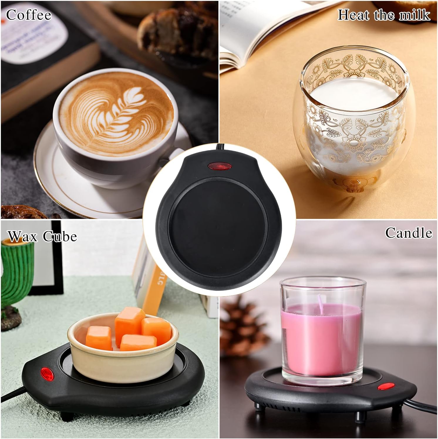 ASAWASA Candle Warmer Plate and Mug Warmer