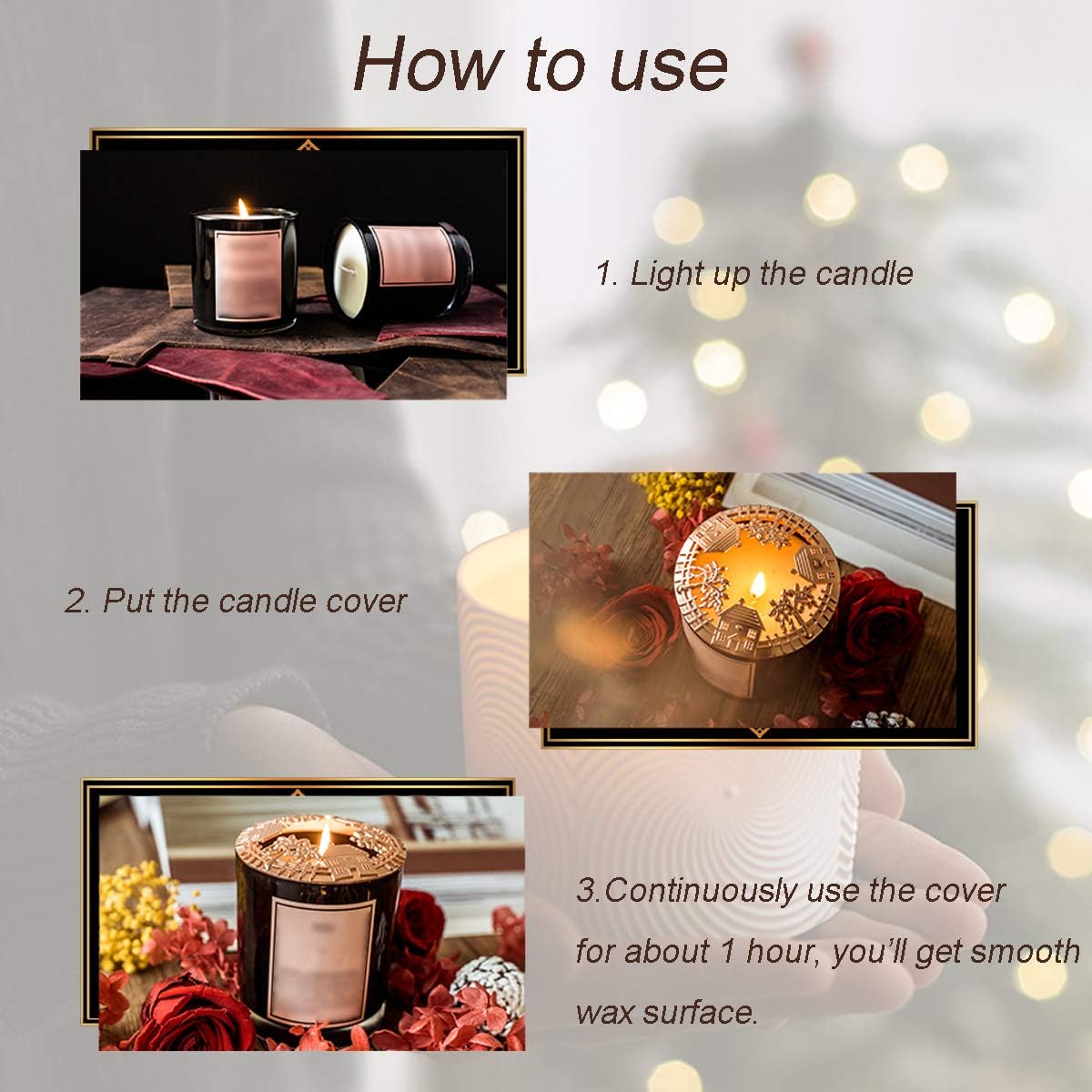 UCINNOVATE Jar Candle Topper with Silver Owl Design