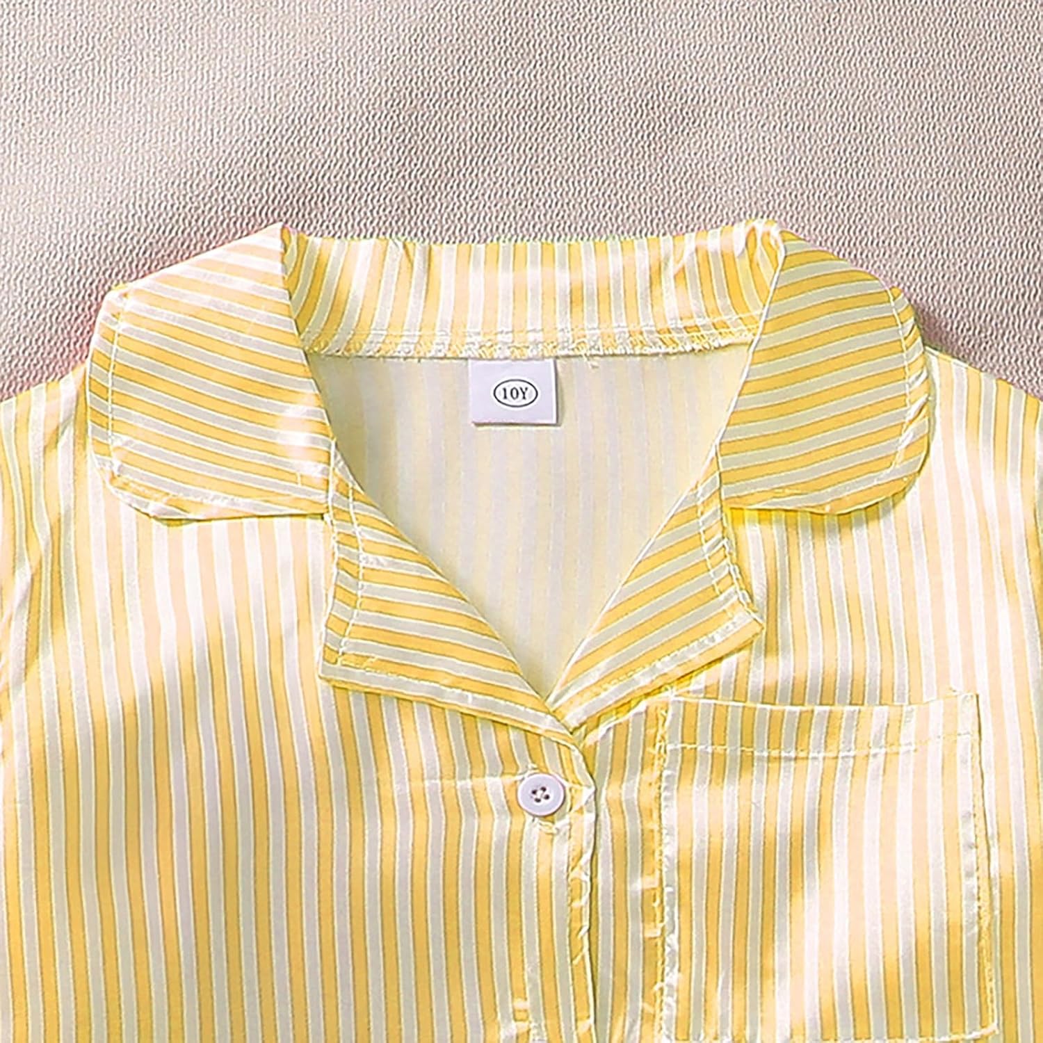 Little Boy Girl Satin Pajamas Set for 9-Year-Olds