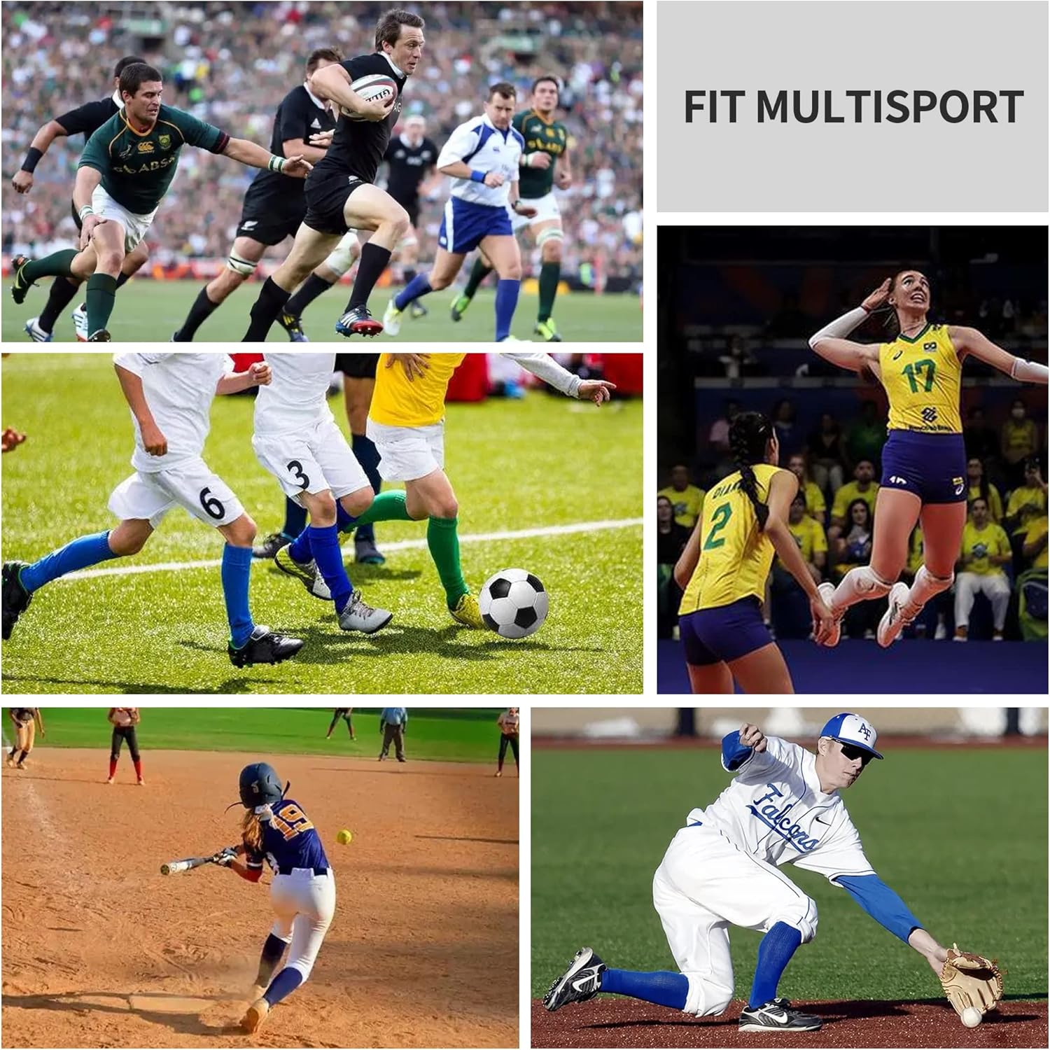 GRAPMKTG 3 Pack Multi-Sport Socks for Youth Men Women