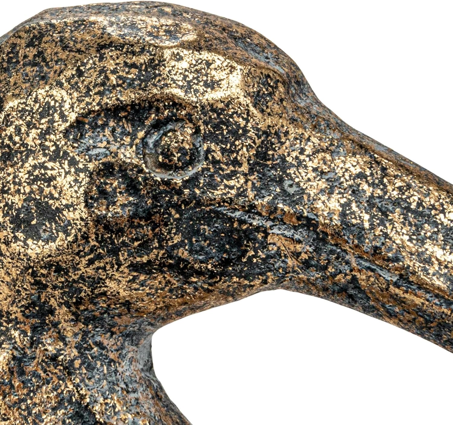 Creative Co-Op Decorative Resin Bird Taper Holder Distressed Gold
