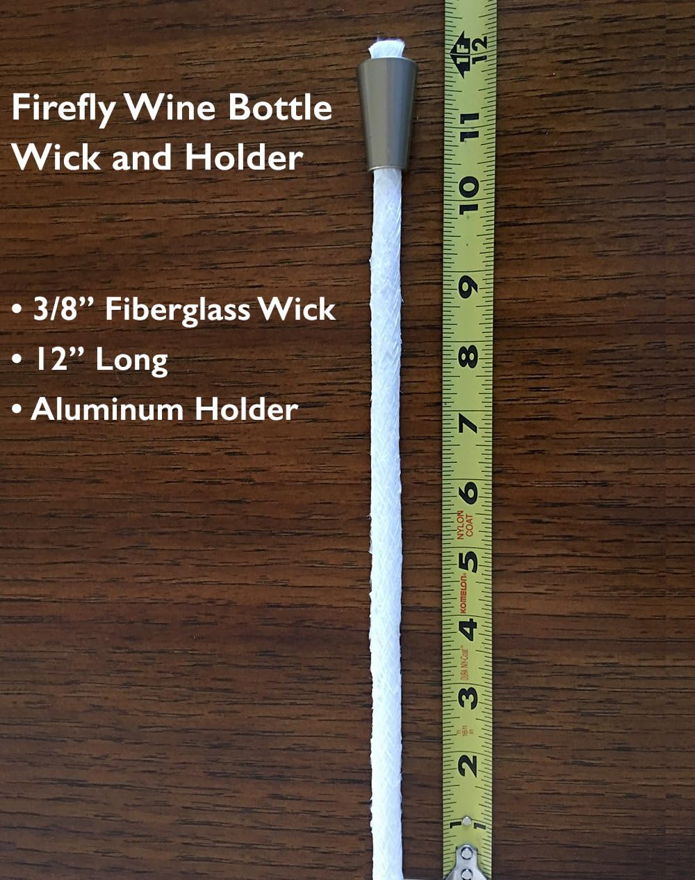 Firefly 12-Inch Wine Bottle Oil Wick Kit - Made in The USA